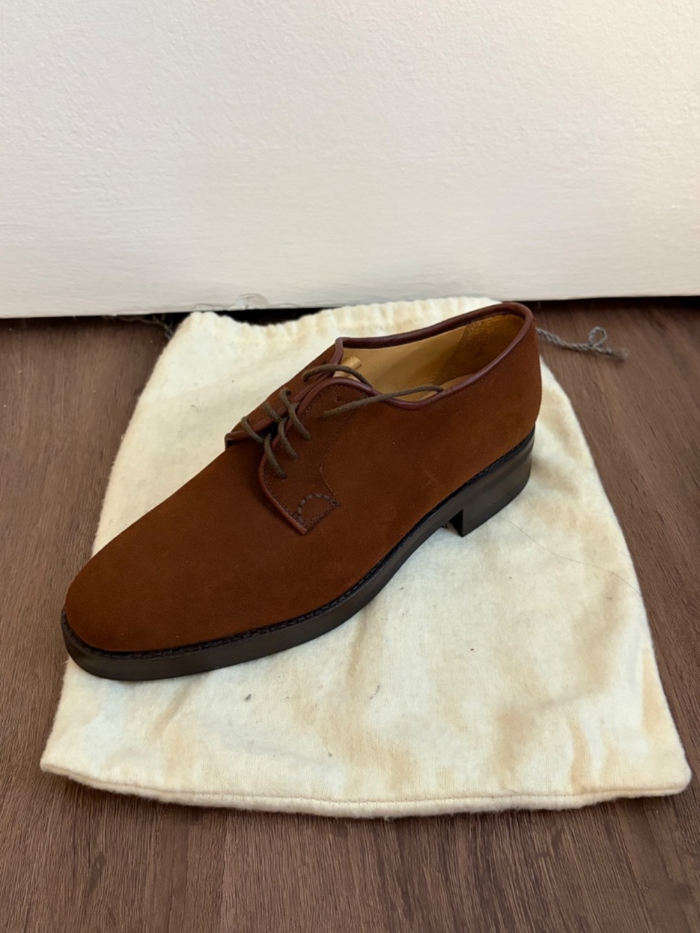 Giorgio Armani Brown Suede Derby Oxford shoes Women's US 6 / EU 36.5 - Picture 8 of 14